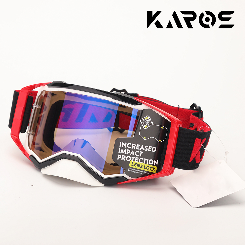 Mountain Biking Glasses - Karos Motocross-Reitbrille UV400 Winddichte MX-Helme Motorradbrille