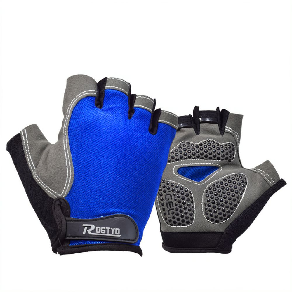 Mountain Biking Protective Gear - Stoßfeste Halbfinger-Fahrradhandschuhe, atmungsaktiv, für Sommer, Mountainbike-