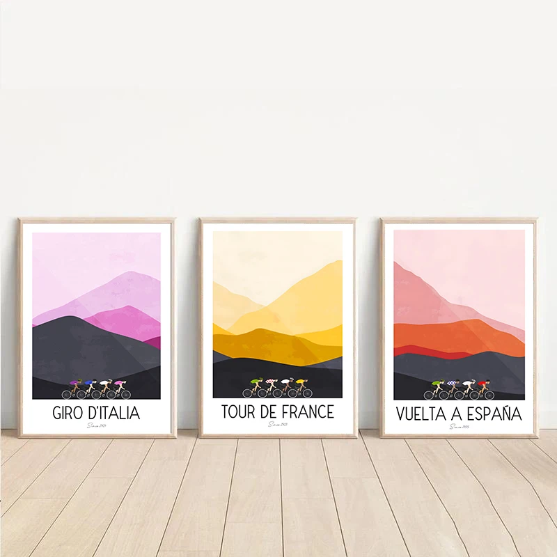 Aquarell-Radrennen, Radfahrer, – Mountain Biking France Bewertung und Preis